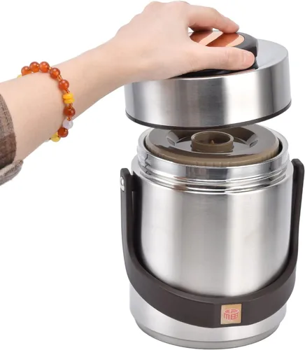 Vista 5 de LIZEALUCKY Lonchera aislada al vacío de acero inoxidable 304 de 50.7 fl oz de gran capacidad, contenedores térmicos para almuerzo, 3 capas