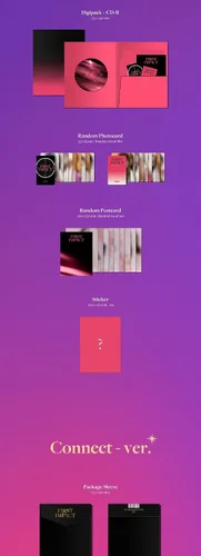 Vista 2 de Kep1er FIRST IMPACT 1st Mini Album Random Version 72p PhotoBook+2p PhotoCard+1p PostCard+1p Sticker+Tracking Kpop Sealed