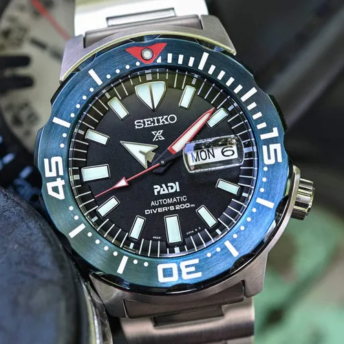 Vista 5 de SEIKO Prospex Padi reloj automático de esfera negra para hombre SRPE27K1, plateado, Moderno