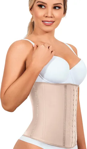 Vista 4 de Lady Slim Fajas colombianas reductoras Y Moldeadoras para mujer debajo del busto látex entrenador de cintura de reloj de arena moldeador de cuerpo