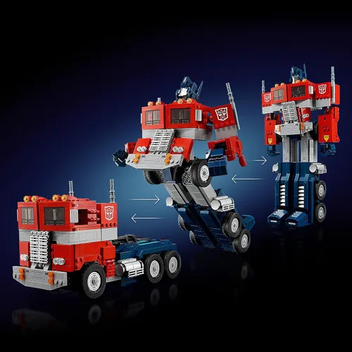 Vista 2 de LEGO Icons Optimus Prime 10302 - Conjunto de figuras de Transformers, coleccionable transformable 2 en 1, kit de construcción de modelo de robot