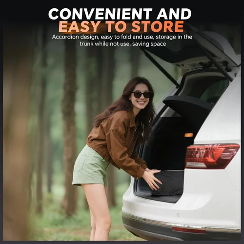 Vista 7 de Parasol para parabrisas para Honda CR-V 2017-2022, diseño plegable de acordeón de ajuste personalizado, accesorios de automóvil, protector de visera