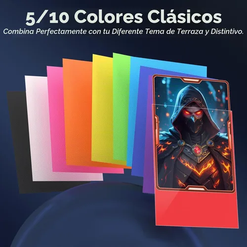 Vista 5 de 1000 unidades de fundas para cartas coleccionables TiopLior, funda mate perfecta para MTG, protector suave para cartas deportivas, funda estándar