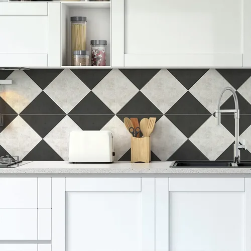Vista 20 de 12 calcomanías de vinilo esmerilado para transferencia de salpicaduras en muro, autoadhesivas para suelo de cocina y baño, oro imperial, 6 x 6