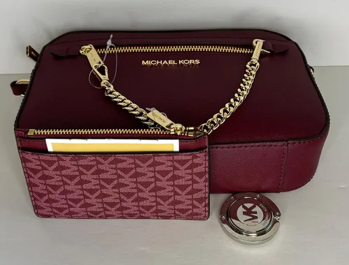 Vista 4 de Michael Kors Jet Set - Bolso cruzado de cadena grande con gancho para monedero SM TZ