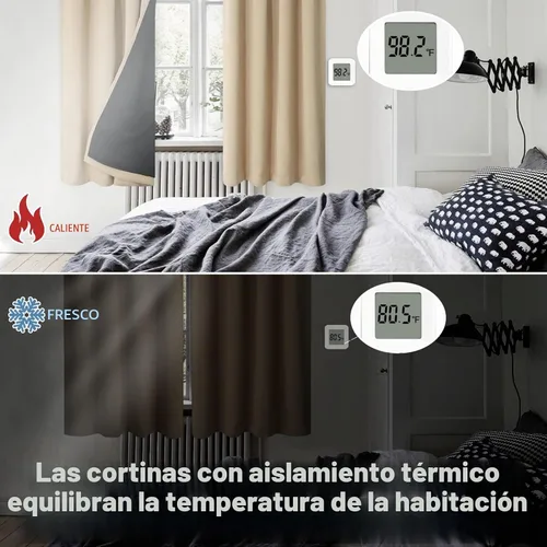 Vista 4 de BGment - Cortinas opacas para sala de estar de 63 pulgadas de largo, juego de 2 paneles, cortinas para oscurecer toda la habitación, cortinas