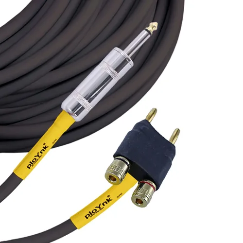 Vista 3 de Cable de altavoz de audio profesional, calibre 12 (2 pies, 1/4 a 1/4 pulgadas)
