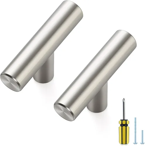 Vista 25 de Ravinte Brushed Nickel Cabinet Handles,Round T Pulls,10 Inch,30 Pack Níquel cepillado