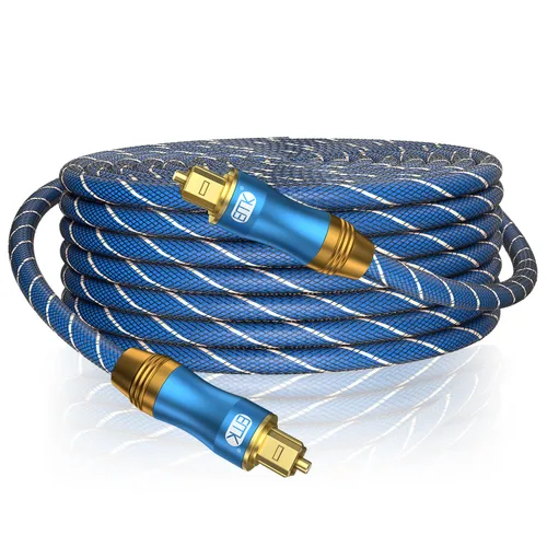 Vista 8 de EMK Cable de audio óptico digital Toslink de 3 pies/3.3 ft, cable de fibra óptica para cine en casa, barra de sonido, TV, consola