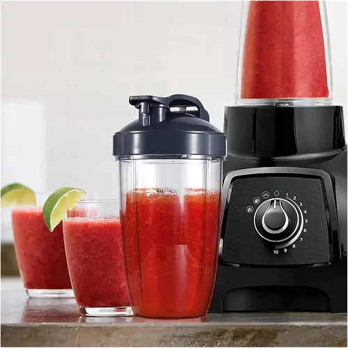 Vista 5 de Piezas de repuesto para licuadora, compatibles con NutriBullet, licuadoras de 600 W / 900 W PRO, cuchilla extractora y vasos enormes de 32 onzas, a