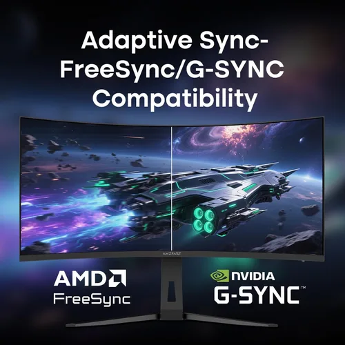 Vista 37 de Amzfast - Monitor de juegos de 24 pulgadas 180Hz 200Hz FHD 1080p, monitor de computadora, sincronización adaptativa de 1 ms, 3000:1, pantalla HDR