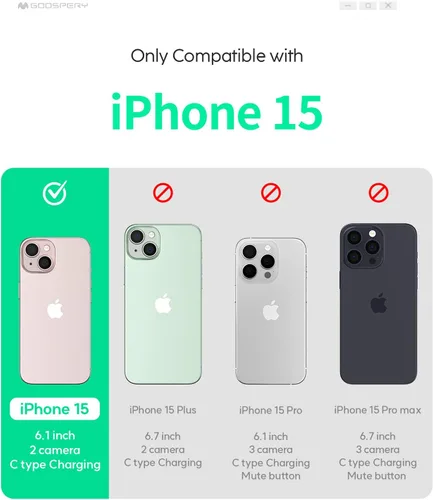 Vista 6 de GOOSPERY Parachoques magnético para puerta compatible con iPhone 15, funda con tarjetero, cartera con cierre magnético automático, protector de Azul