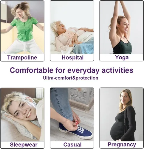 Vista 7 de NuAngela Calcetines de agarre para pilates con agarres para mujer, calcetines de yoga antideslizantes para barre ballet, baile, hospital