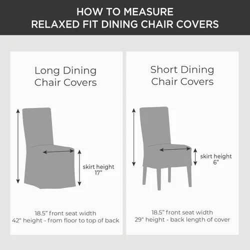 Vista 7 de SureFit Essential - Funda larga para silla de comedor con volantes de sarga con diseño estampado de algodón, falda larga con volantes y pliegues
