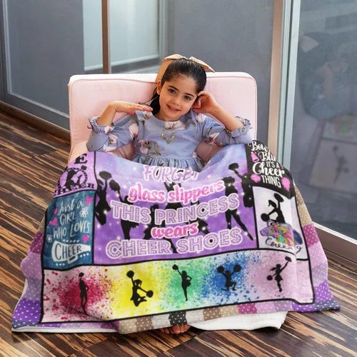 Vista 5 de Manta de regalo de animadora de 50 x 40 pulgadas, regalos de animadora para niñas, regalos de animadora para animadoras, regalos para animadoras