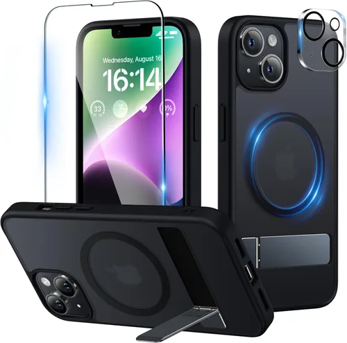 Vista 8 de Funda magnética para iPhone 14 Plus de 6.7 pulgadas (2022), soporte delgado con protector de pantalla compatible con Magsafe a prueba de golpes