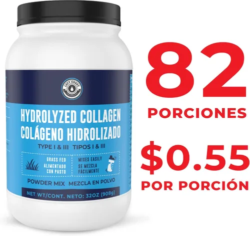 Vista 2 de 2lb Colageno Hidrolizado En Polvo Para Mujeres y Hombres - Péptidos de Colageno tipo I & III -Alimentado Con Pasto - Sin Sabor – Apoya