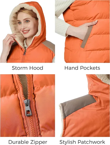 Vista 5 de ZSHOW Ropa para mujer - Chaqueta casual de forro polar con capucha para mujer