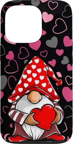 Vista 10 de Cute Gnome Valentine Heart Pattern Cozy Love Design Case for iPhone 17