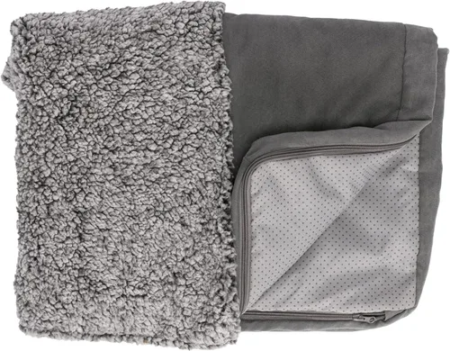 Vista 10 de Furhaven Funda de repuesto para cama de perro, estilo sofá, de pelo sintético y terciopelo, color salvia oscura, talla M