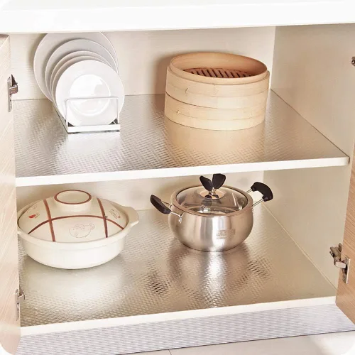 Vista 5 de Amhao Kitchen - Adhesivo autoadhesivo para pared, papel tapiz a prueba de aceite, papel de aluminio extraíble, resistente a altas temperaturas, 15.7