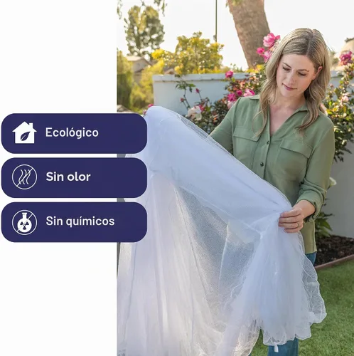 Vista 2 de EVEN NATURALS Lujo para dosel de cama, carpa grande, doble a Queen, refugio con malla para camping, paquete de 2..