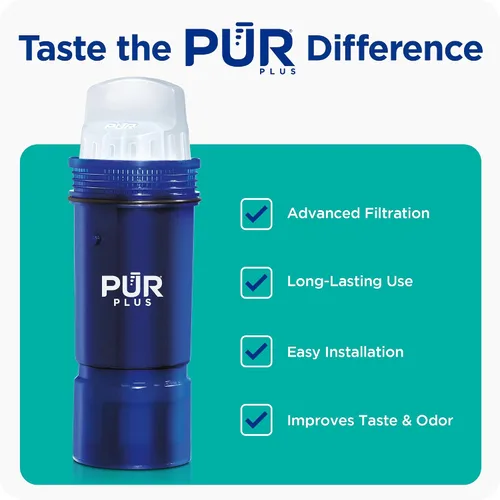 Vista 5 de PUR Plus Filtro de repuesto para jarra y dispensador de agua que reduce el plomo, 1 unidad, Certificado NSF y WQA – Compatible con todas las jarras
