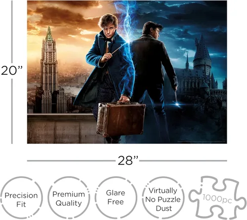 Vista 2 de AQUARIUS Harry Potter Wizarding World (rompecabezas de 1000 piezas) – Mercancía y coleccionables de Harry Potter con licencia oficial – Sin