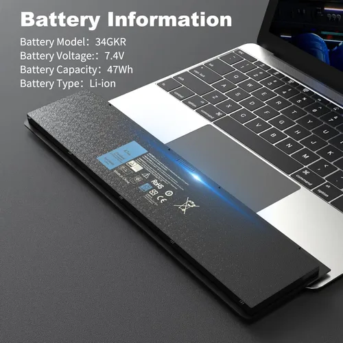 Vista 2 de E7440 E7450 34GKR - Batería para portátil Dell Latitude 14 7000 E7440 E7450 E7420 7450 7440 3RNFD PFXCR G0G2M V8XN3 F38HT T19VW G95J5 E2258 46