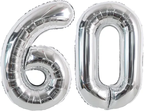 Vista 22 de Globos de números grandes, negros, de 40 pulgadas