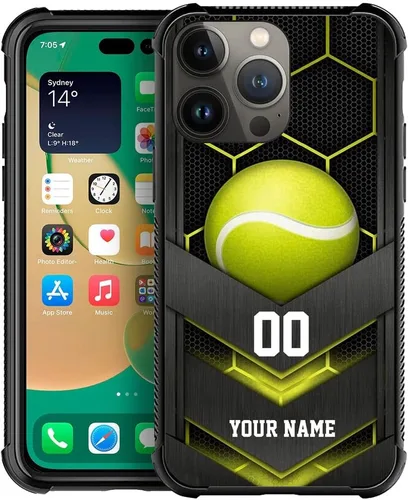 Vista 9 de DJSOK Compatible con iPhone personalizado de béisbol deportivo, cubierta de teléfono personalizada con número de nombre para iPhone 17/16/15/14 Pro