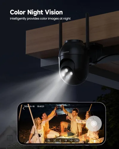 Vista 3 de Paquete de 2 Cámaras de Seguridad Exteriores con Cable: Cámara de 3MP para Seguridad del Hogar Exterior Sistema WiFi 2.4G/5G Homekit Cámara de Video