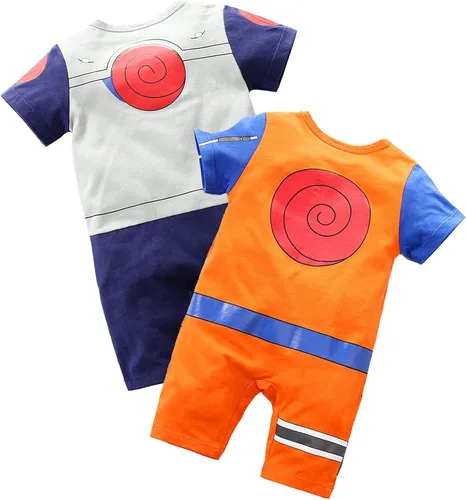 Vista 6 de YFYBaby Paquete de 2 mamelucos de manga corta para niños pequeños de dibujos animados