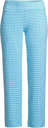 Vista 2 de Lands' End Pantalón corto para mujer estrella de mar Isla TurquesaBlanco Cuadros Regular L, Isla TurquesaBlanco Check, Grande