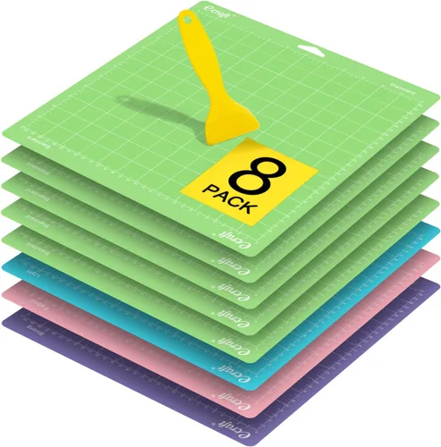 Vista 7 de Ecraft - Plantilla de corte de 12" x 12" para Cricut - Incluye (adhesivo fuerte/estándar/ligero) adhesivo pegajoso (paquete de 3), plantillas