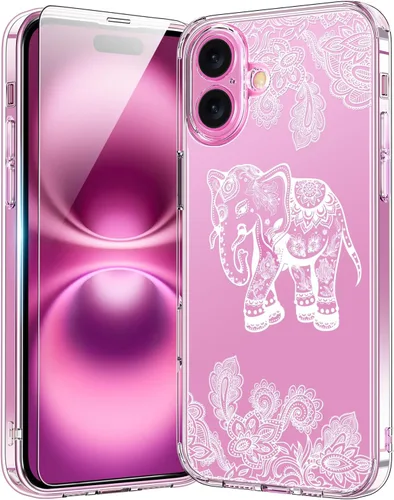Vista 53 de bicol - Funda protectora a prueba de golpes para iPhone 15 Plus, funda delgada de acrílico transparente y diseños modernos para niña y mujer, 6.7
