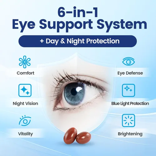 Vista 2 de VivoNu Suplemento de vitaminas oculares de luteína para la salud macular y ojo seco, contiene luteína, zinc, vitaminas C/E y zeaxantina para apoyar