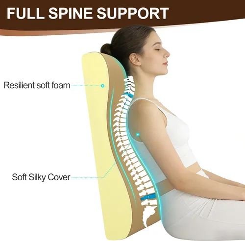 Vista 2 de Almohada cervical 2 en 1, almohada de apoyo lumbar para sofá reclinable y sillas planeadoras de guardería, cojín de espuma de alta resistencia
