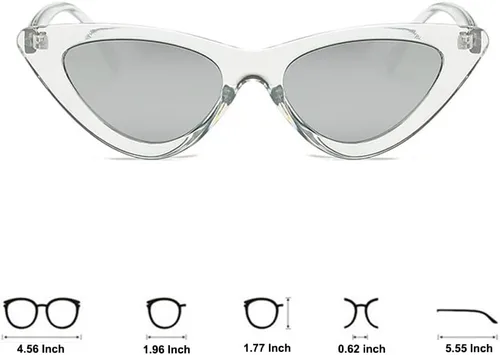 Vista 2 de Gafas de sol para mujer, estilo vintage, montura de plástico, estilo retro, estilo de ojo de gato