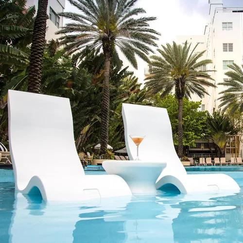 Vista 2 de Ledge Lounger - Tumbona Signature - Juego de 2 - Sillón interior para piscina y solárium - Se adapta a 9 pulgadas de profundidad de agua