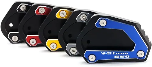 Vista 5 de Placa de soporte de extensión lateral de motocicleta compatible con SUZUKI Vstrom 650 650XT 2004-2023 Vstrom Soporte de almohadilla de pie DL650
