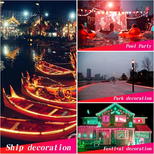 Vista 7 de Tira de luces LED marinas, 12 V, 6.56 pies, IP68, impermeable, luces LED subacuáticas, luz interior de barco, luces de cubierta de barco, luces