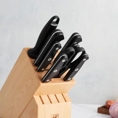 Vista 4 de ZWILLING Juego de 10 bloques de cuchillos gourmet Negro