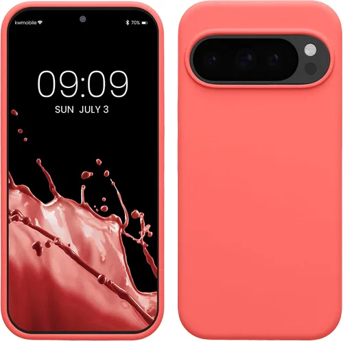 Vista 149 de kwmobile Funda Compatible con Google Pixel 6 Pro - Funda de Teléfono de Silicona TPU con Acabado Suave - Azul Caribe
