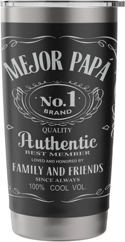 Vista 3 de El Mejor Papa del Mundo Dad Slang Words Spanish Father's Day - Vaso aislado de acero inoxidable