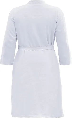 Vista 2 de Bata de baño tipo kimono ligera hasta la rodilla para hombre, bata de ducha para spa