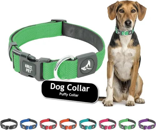 Vista 13 de Kruz Collar de perro para perros pequeños (ancho - 5/8 pulgadas, cuello - 8-12 pulgadas) banda ajustable para el cuello para mascotas con acolchado