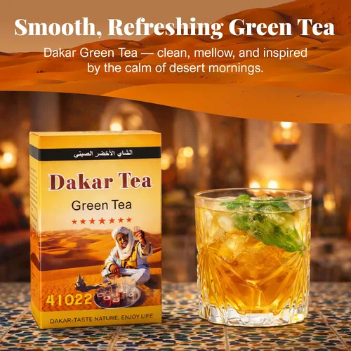 Vista 3 de Dakar Tea Té Verde Orgánico Hoja Suelta, 8.82 oz Té de Hojas Sueltas