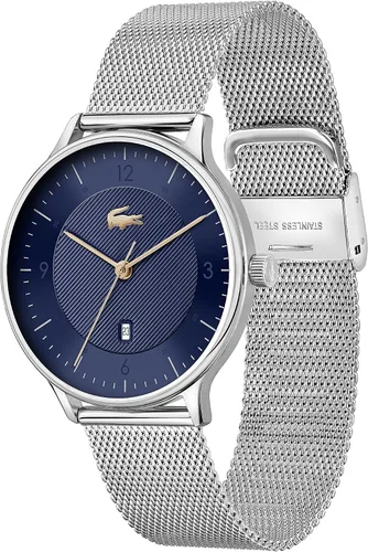 Vista 2 de Lacoste Reloj de cuarzo para hombre con correa de acero inoxidable plata 20 Modelo 2011158 Plateado Hombres