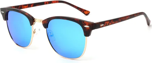 Vista 25 de KALIYADI - Gafas de sol polarizadas para hombres y mujeres unisex, marco semirretráctil, estilo retro, para conducir, con bloqueo UV